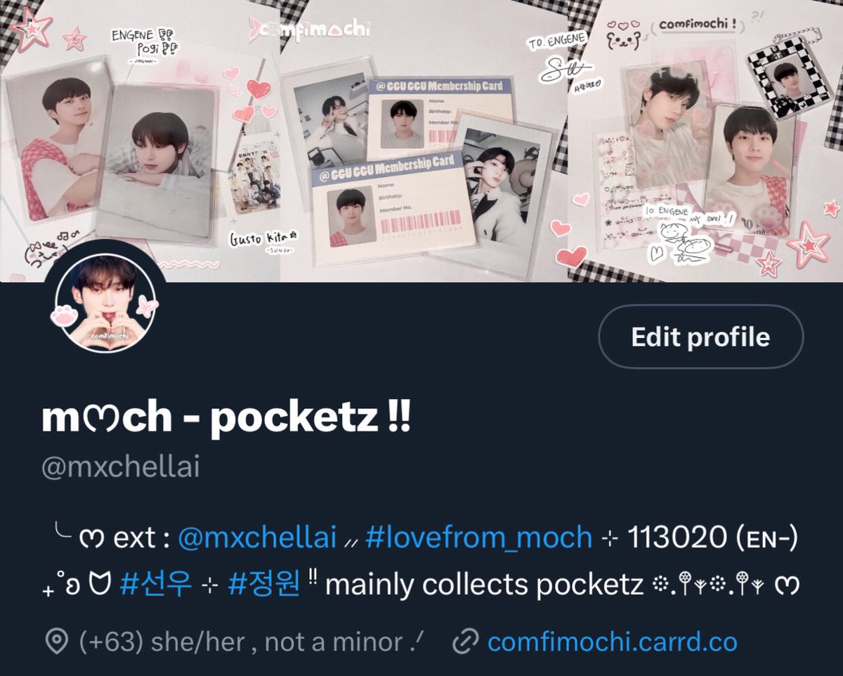 I finally changed / fixed my layout + pinned !! how is it ?? pics from header are all mine 🥹🫶

my pfp is supposed to be my ddeonu doll but wla pa clothes niya 😵‍💫