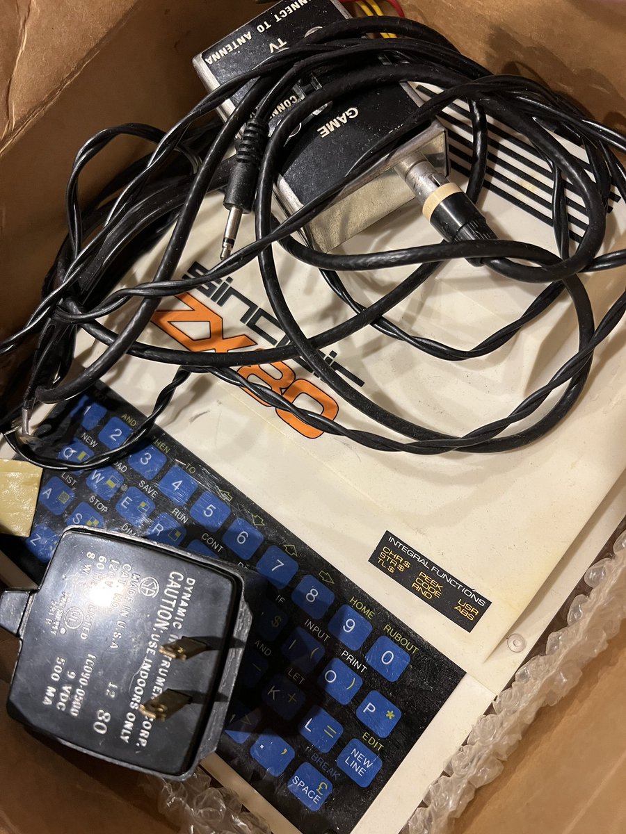 my first computer - sinclair zx80
complete with original shipping box
thankfully my dad and i have the same name so i can flex