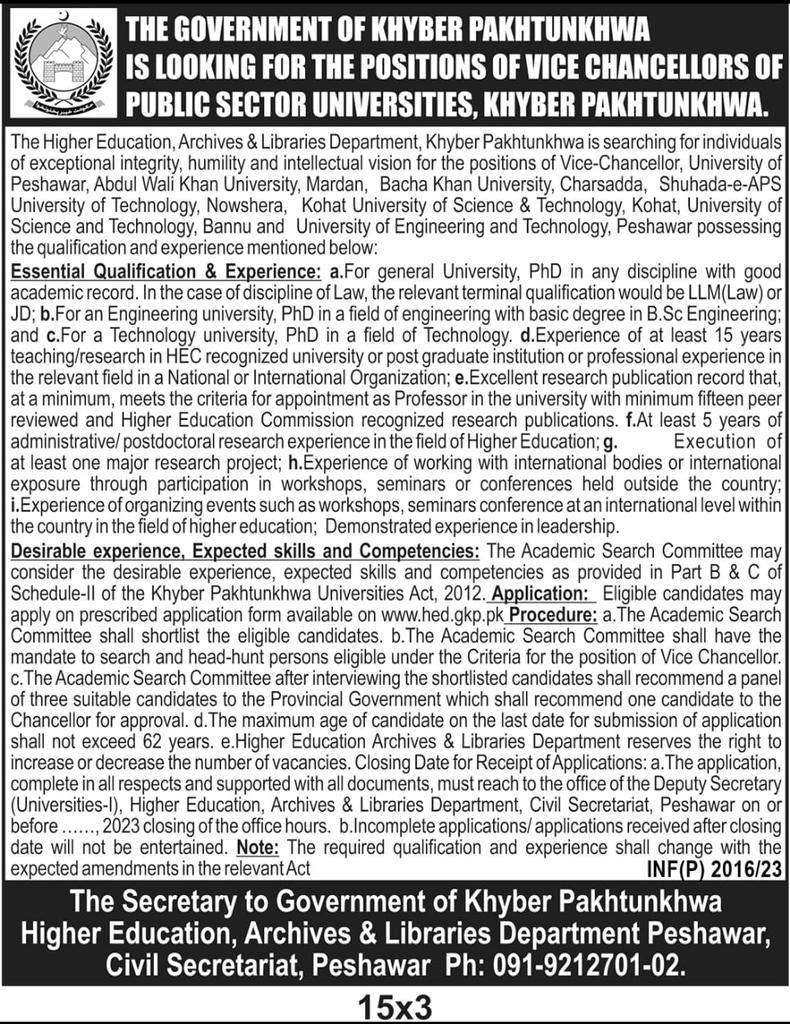 ضرورت سے زیادہ غیر ضروری اور غیر قانونی تقرریوں، غیر ضروری تعمیرات، شاہی اور شاہانہ اخراجات، اخلاقی اور مالی بدعنوانی کی وجہ سے  ان نااہلوں کو ایک دن بھی نہیں دیا جا سکتا۔  نئے VCs کا تقرر خالصتاً میرٹ اور تجربے کی بنیاد پرہونا چاہئے
 <a href="/anwaar_kakar/">Anwaar ul Haq Kakar</a> 
<a href="/drsalma1990/">Salma Agha</a>