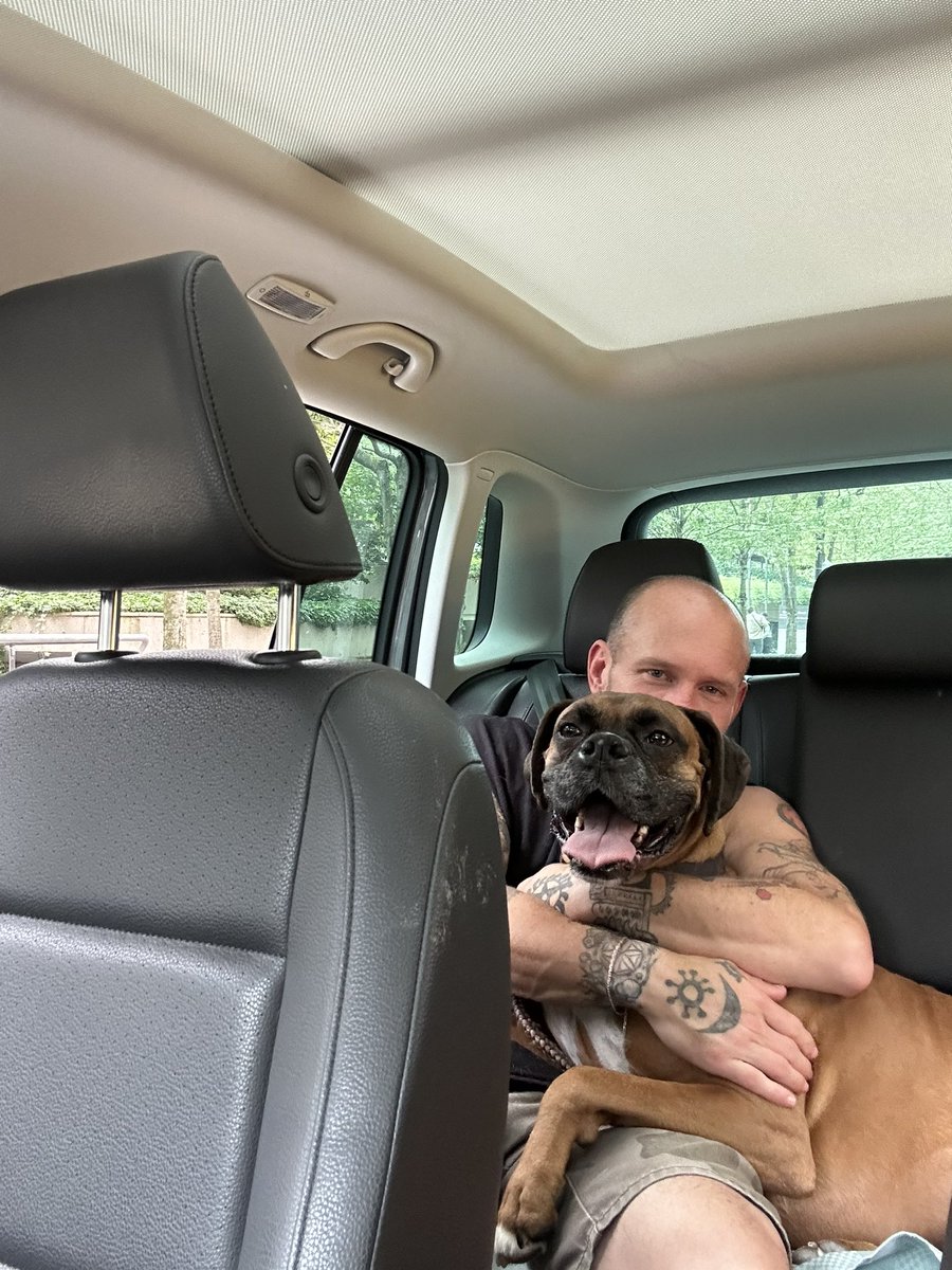 MayumiIzumi1's tweet image. Some highlights of my day—seeing how happy Osric was to see his dad @BigBadBenjamin 💗 #minireunion #dogdad #osric #furnephew #kitsalano #kits #mcds #mcdsicecream