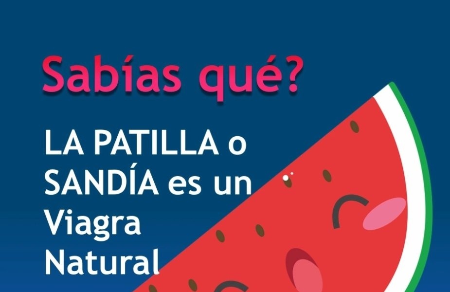elzorrotacneno's tweet photo. Para tener erecciones firmes, largas y duraderas la patilla o sandía es la fruta indicada que no falla.
La ciencia y la naturaleza, en este punto, se ponen de acuerdo pero por diferentes razones.
La ciencia afirma que la patilla tiene un alto contenido de L-Citrulina, el aminoácido del amor, un vasodilatador que facilita el flujo de sangre en los vasos sanguíneos del pene.
¿ Y la naturaleza? Pues por su forma y color.
Parecerá  gracioso decir que la patilla o sandía tiene la forma del pene, pero es real, en su estructura.
El pene es un músculo cavernoso que alcazará la ereccción por el bombeo de sangre del corazón.
La sandia es dura por fuera y llena de "sangre" por dentro. 
Igual al pene.
El secreto estriba en consumir sandía al medio día, un extracto de apio con hojas una hora antes de la faena. 
Hay cócteles a base de apio, use el ingenio.