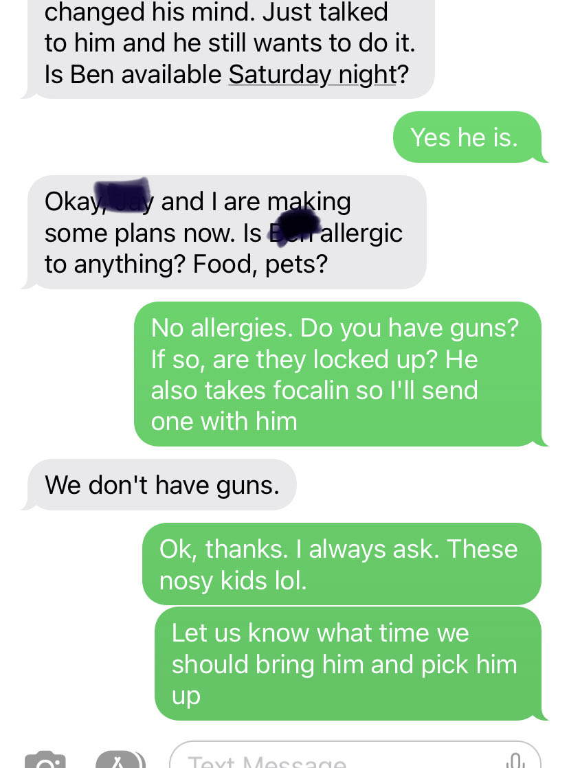 Remember, it’s super easy and not even awkward to ask about the presence of guns in homes your children will be in. Kids are curious and inventive. #wecanendgunviolence #momsdemandaction ⁦@MomsDemand⁩ #beSMART