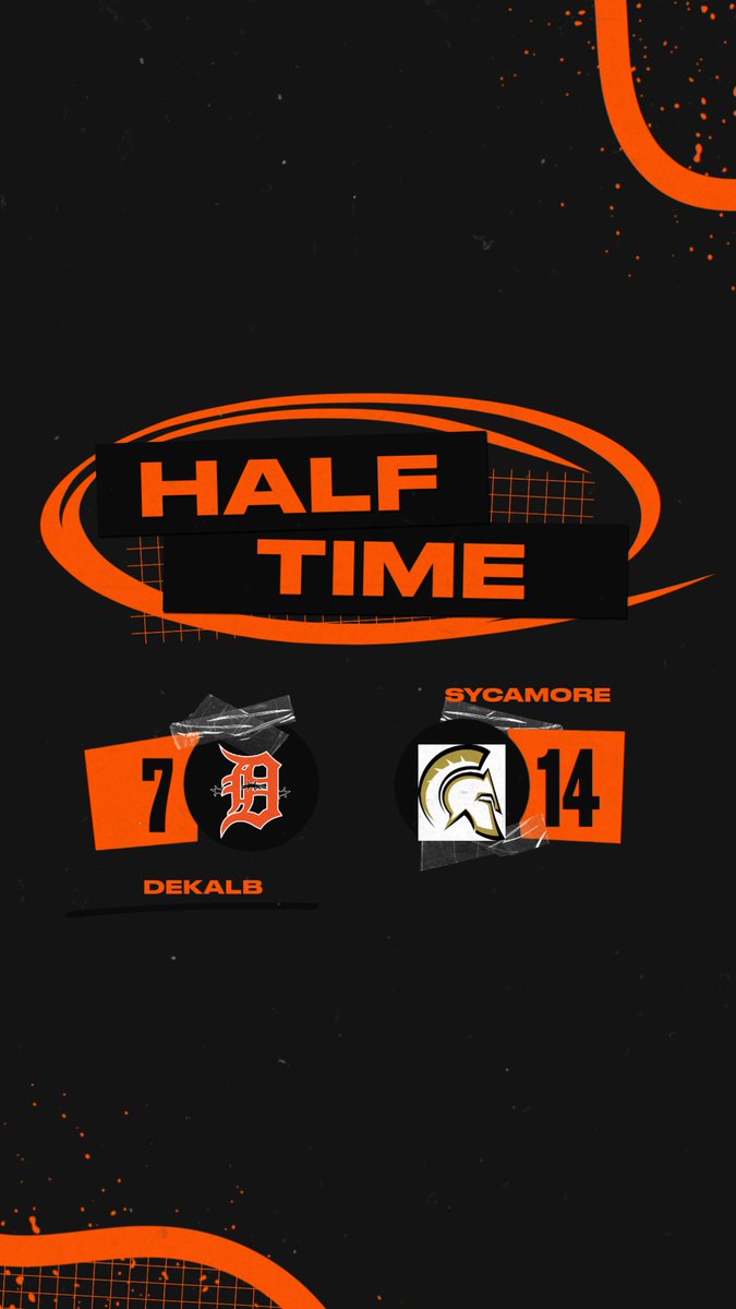 1barbathletics's tweet photo. At the end of the half Davon Grant scores for @dekalb_football and the Barbs trail 7-14. Plenty of game time left. #onlyonebarb #fnbochallenge https://t.co/4VwMjfRATZ
