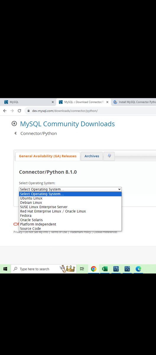 WallyOwi30's tweet image. Dumb question but which operating system would you select? I am using python via idle on windows.
#mysql #pythonconnector