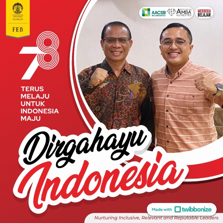 Selamat hari raya Kemerdekaan Indonesia ke-78 #FEBUI #HUTRI #Terusmelajuuntukindonesiamaju