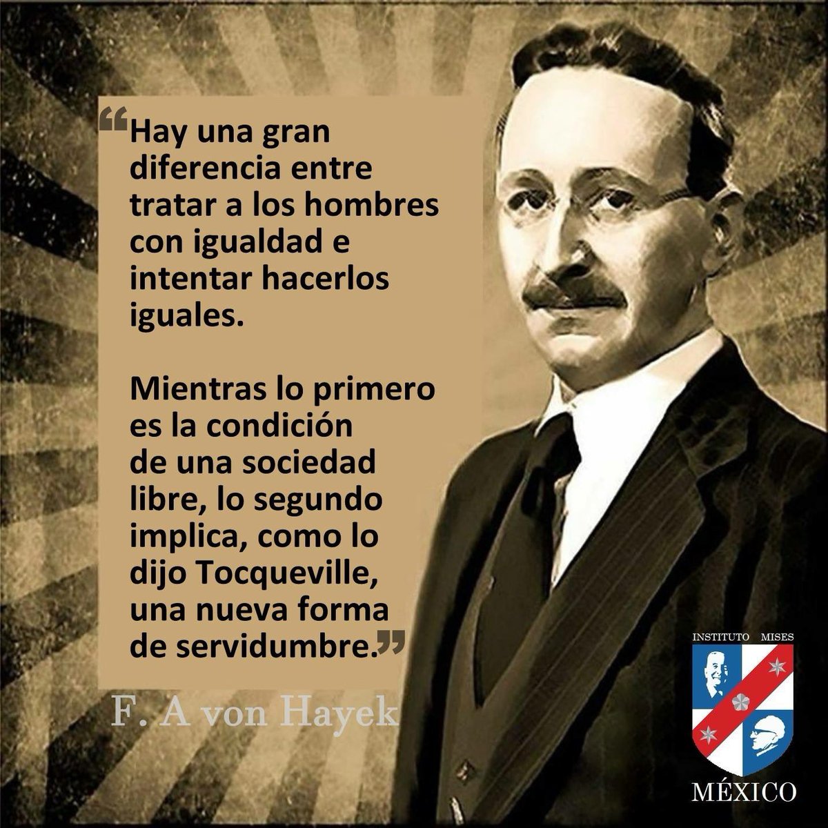 elgeneralabe's tweet photo. #tratas a #todos por #igual #no es lo #mismo que tratar de #igualar a todos. La #primera se da en #libertad a la vez que la #permite mientras la #segunda solo conlleva #guerra #miseria #pobreza y #muerte

#Hayek #liberal #libertario #liberalismo #libertarismo #ElGeneralABE https://t.co/s4Eiu3pzhf