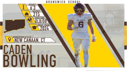 _cadenbowling's tweet photo. After much thought &amp; consideration with my family, we have decided it would be best for me to transfer to Brunswick School for my senior year of high school. 
@Coach_Wayne55 @Coach_SSStan 
@Wick_Football_ https://t.co/LZkN9aQq48