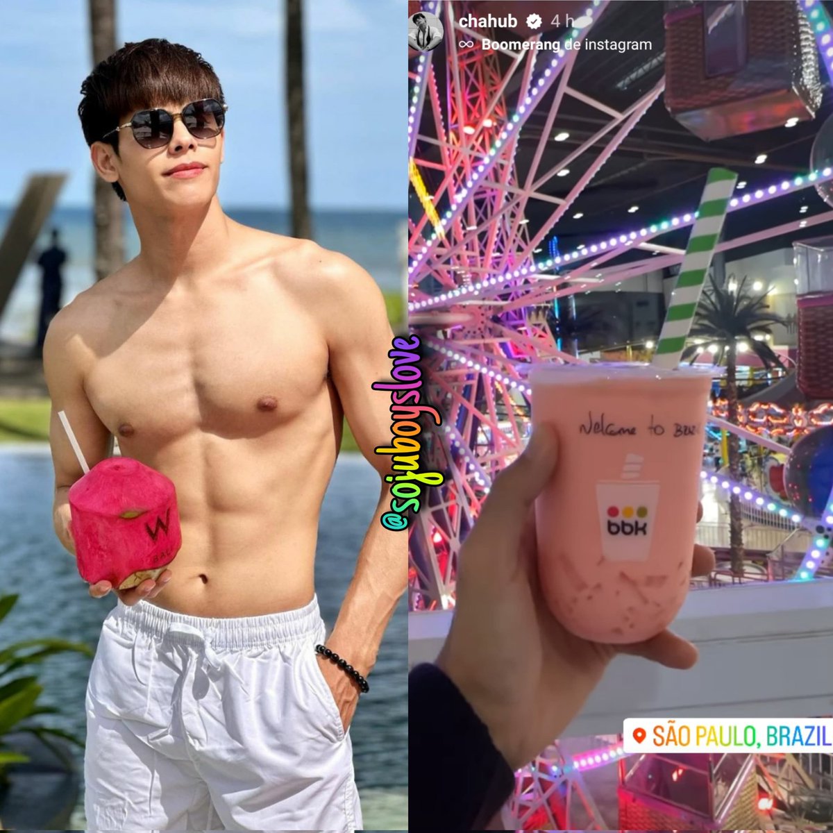 sojuboyslove's tweet photo. 🚨 | OMG!! O ator #ChaHub está em TERRAS BRASILEIRAS. O ator postou um boomerang nos stories marcando a localização de São Paulo-Brasil 🇧🇷✨ https://t.co/GhUYUzO58P
