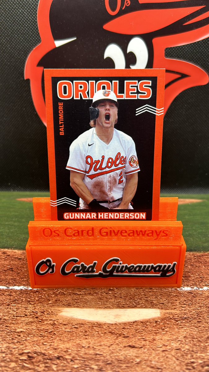 ORIOLES WIN!!! Like retweet and follow! I’ll select one lucky follower during the game tomorrow to receive this custom Gunnar Henderson card! #Birdland
