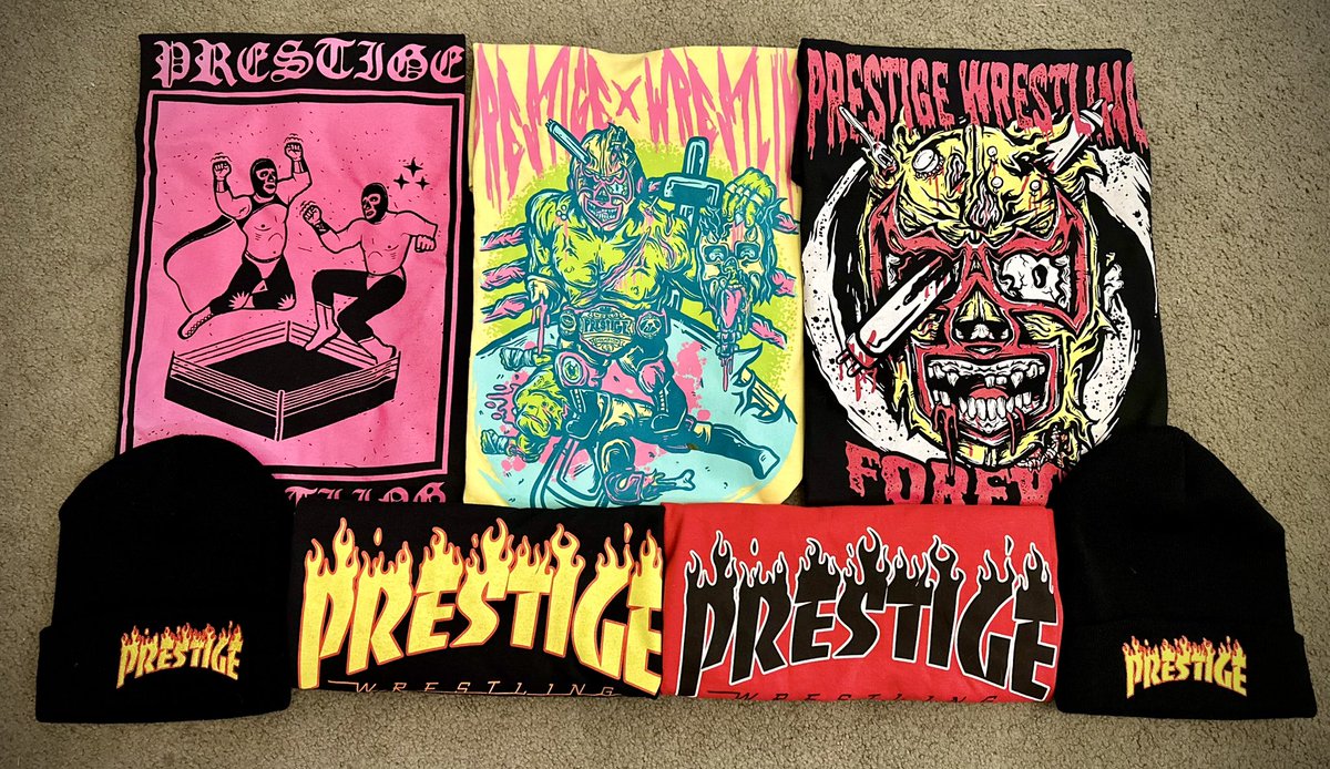 New Merch + Stock Refills. 🖤 Pink Lucha, Red Thrasher, Beanies!! 🍂 Wanna skip the line at Roseland 6? Direct message ME, I will take your payment and your order will be bagged and waiting for you to pick up ahead of the line! SKIP THE LINE IS FOR SPECIFIED PREORDER ONLY. 😁