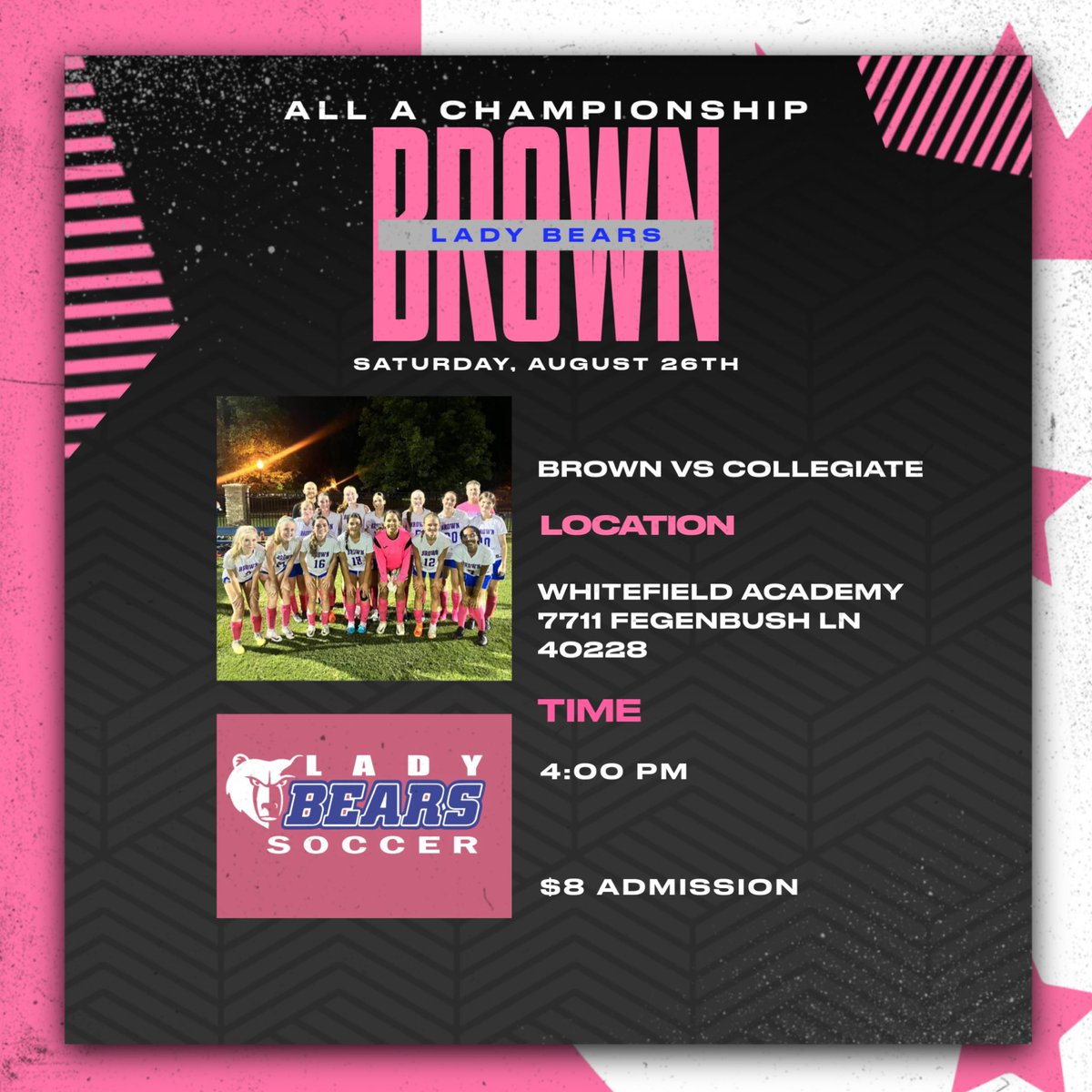 LadyBearsSocc's tweet photo. Come on out‼️🐻⚽️ https://t.co/stXSDNhpZH