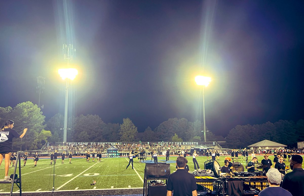 Friday night lights with @chsknightsband & @RoswellBands! Halftime performances off to a great start in the early season! @ShannonNKersey @YalandaBellEDU @FultonZone5 @opieblackwell @latoya_miley