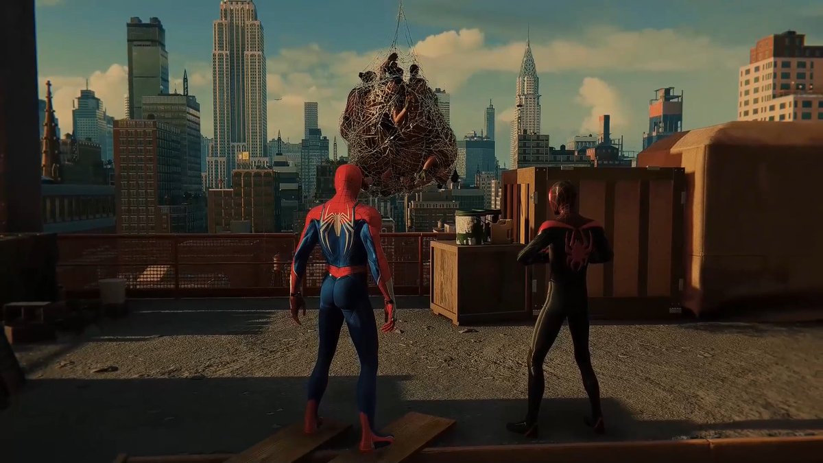 NinjaLegende's tweet image. Screenshots of upcoming Marvel Spider-Man 2 video concept. Featuring Peter and Miles Morales.  I've also included a character switch mechanic during missions, offering different perspectives real time. Let me know what you guys think.
#SpiderManPC #SpidermanPS5 #SpiderMan2PS5