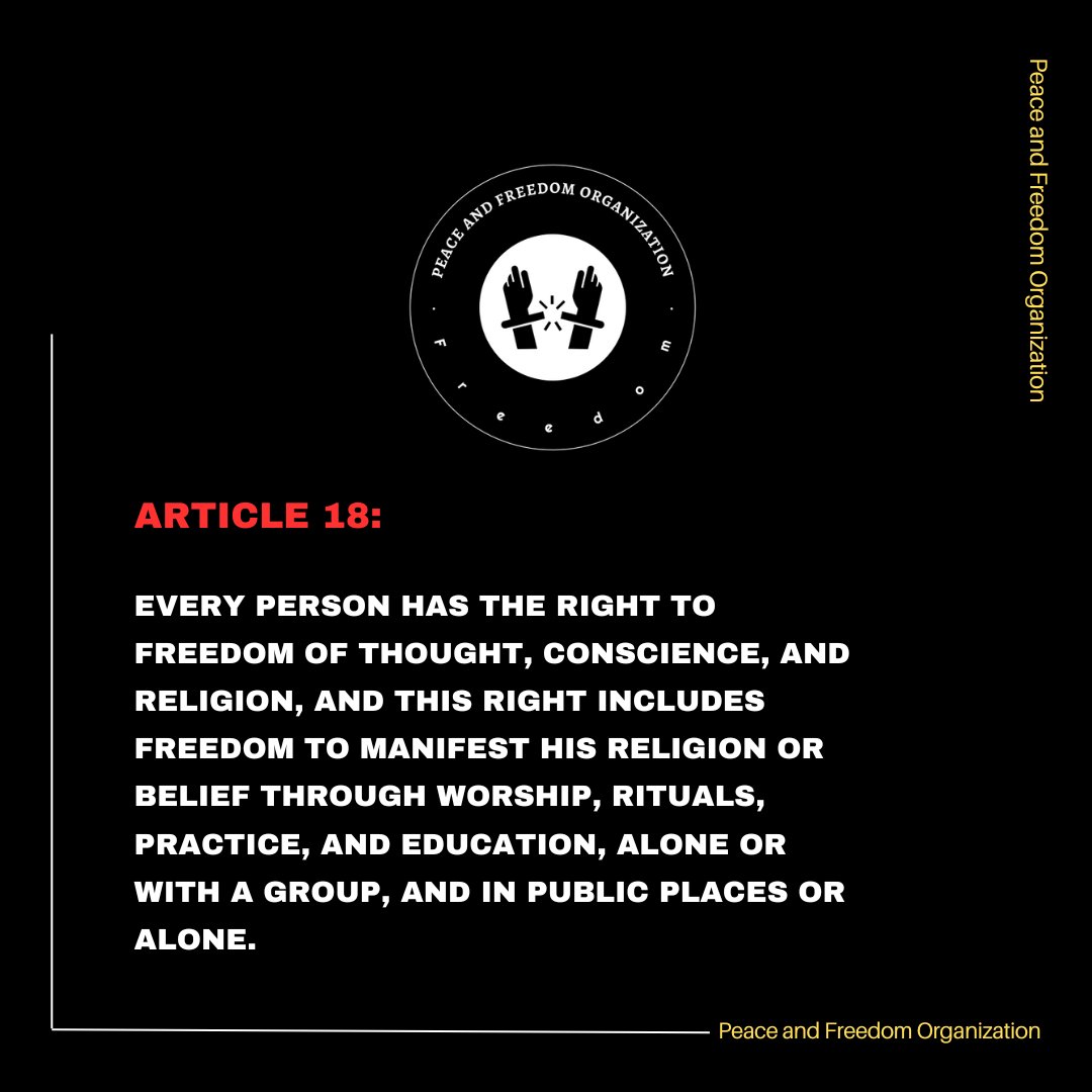PeaceFreedomO's tweet photo. Article 18:   
  #HumanRights https://t.co/DcvDu66iEo
