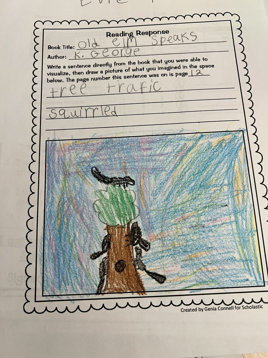 Visualizing poetry this week! These kiddos drew some amazing visualizations and selected words from the poem that helped them visualize!