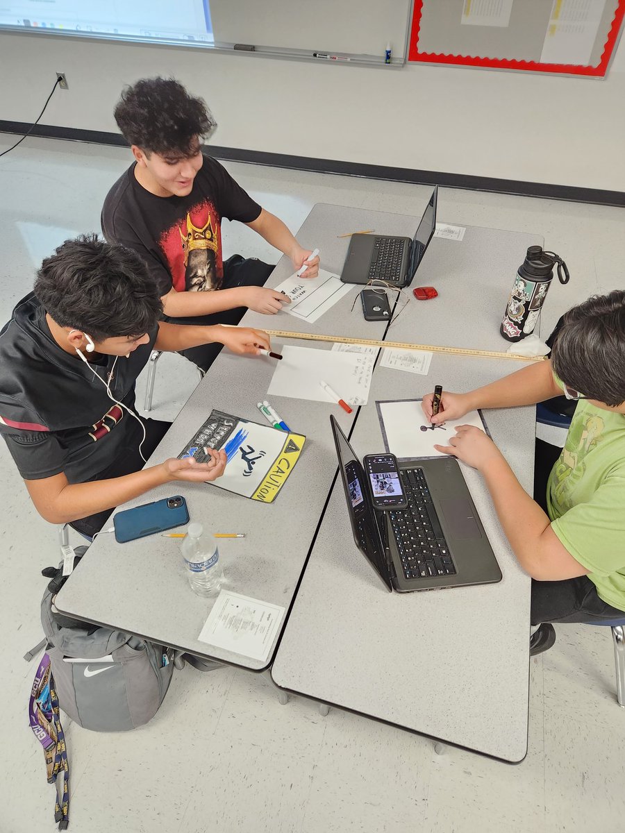 MrLozano_EDHS's tweet photo. EDHS 7th period Federal Law Enforcement students collaborating on creating Hazardous Warning signs for our campus as part of their class assignment. We are the future Security and Law Enforcement officers. Go Aztecs. @EDAztecs_HS #WICOR #AvidAztecs https://t.co/x7Swiu7oeq