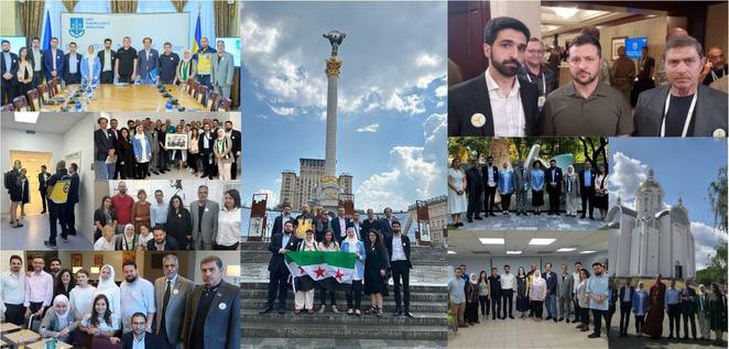 SyriaCivilDef's tweet photo. PRESS STATEMENT
Members of Syrian civil society engage high level officials, including President Volodymyr Zelensky, as well as key Ukrainian stakeholders, in Kyiv, to commemorate 10th Anniversary of Chemical Weapon attacks in Syria.
To Read More:https://t.co/v44MHBuysq
#SyriansInUkraine #Syria #Ukraine
@TheSyriaCmpgn