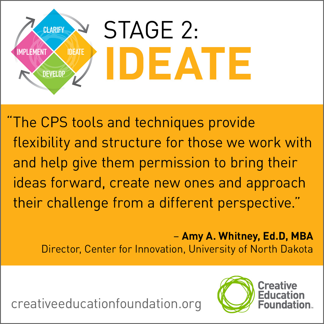 _CreativeEd's tweet photo. Everyone is #creative in some way! In fact, #creativity skills can be learned and enhanced.  The second stage of the #CreativeProblemSolving process is used to generate ideas that might help solve the challenge.  The more ideas the better!  https://t.co/baz6WW5tDN https://t.co/QBUPOYJTkr