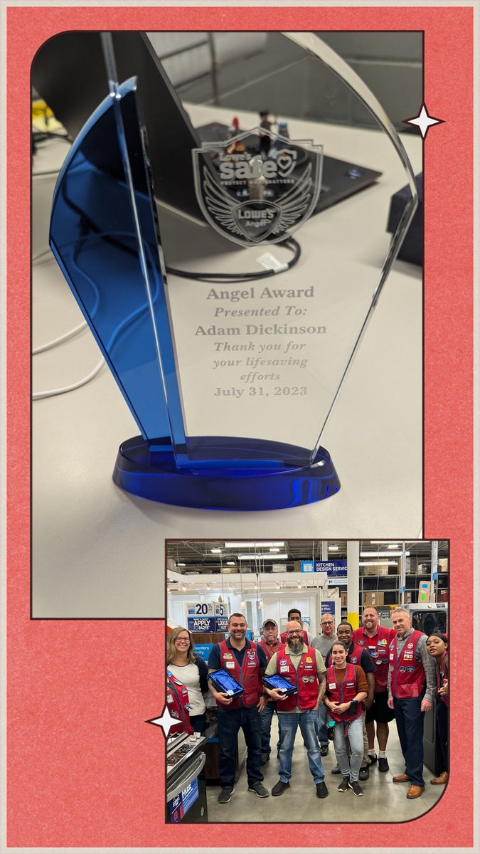 Thankyou <a href="/church1230md/">Tom</a>  for the incredible award!!! Very much appreciated and thankyou so much to the team #lowes692 for all your hard work through these difficult days, you are all my heroes!! @MikeStrader87 <a href="/GentheTricia/">Tricia Genthe</a>