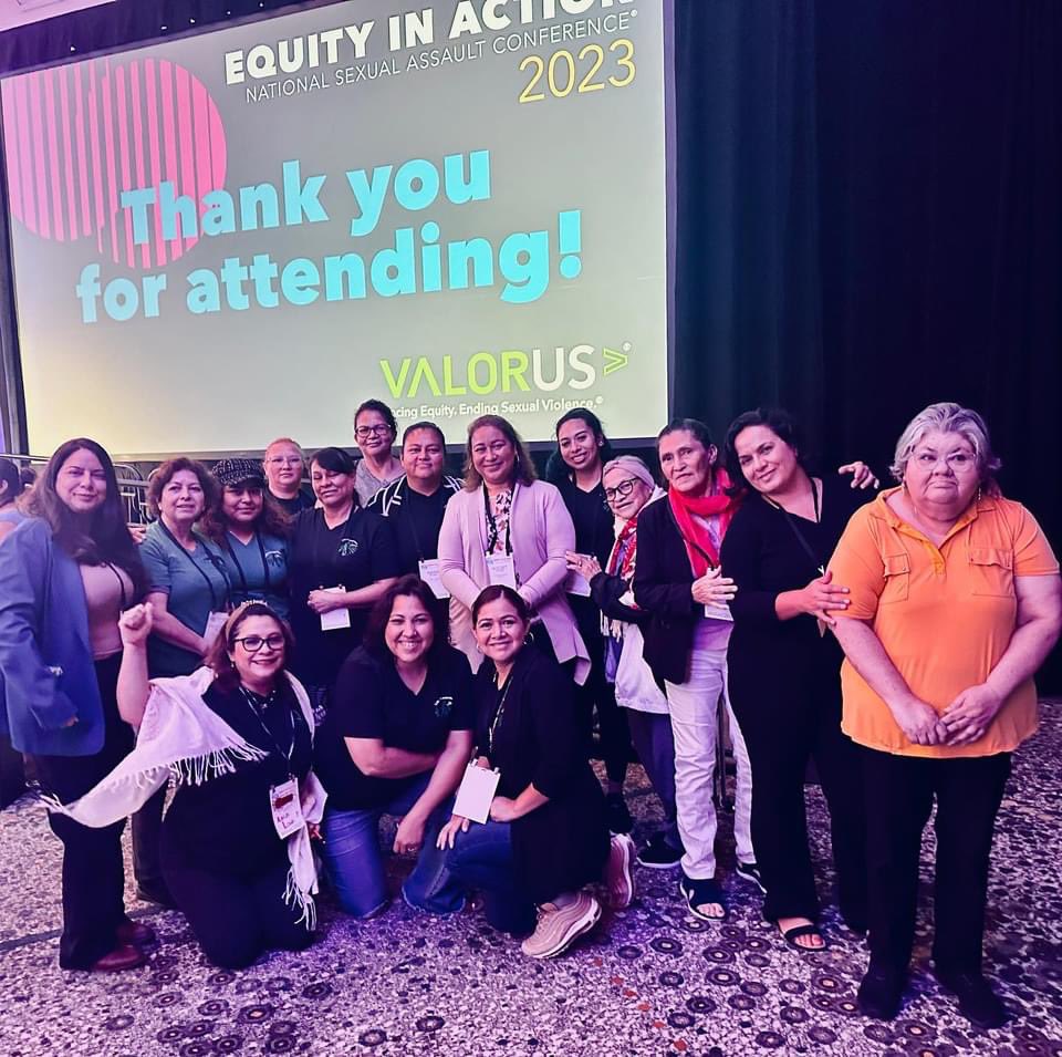 LCampesinas's tweet photo. We can’t express the amount of gratitude we have for @Valor_US_ . We leave the national conference of sexual assault awareness feeling lighter yet so full of inspiration, knowledge, wisdom and honor.  Thank you for this week of empowerment and true Equity in Action.#Equity https://t.co/C9Wo0aunbQ