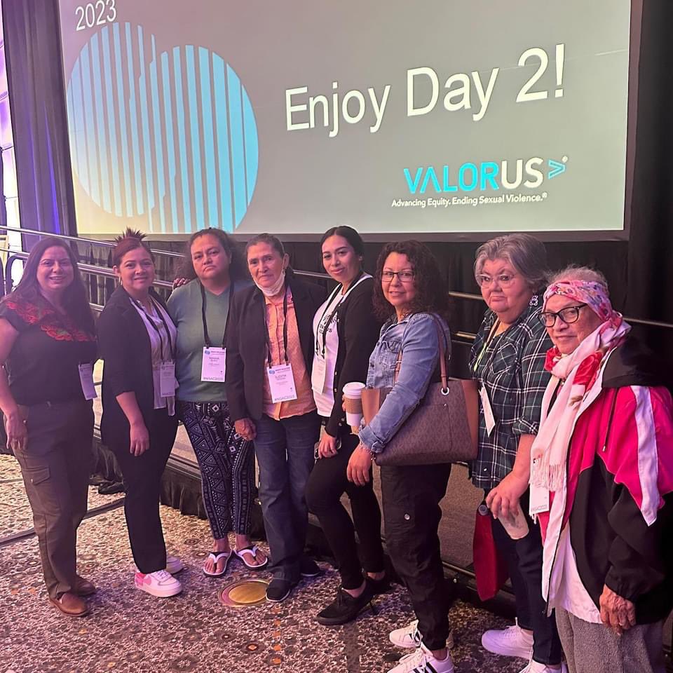 LCampesinas's tweet photo. We can’t express the amount of gratitude we have for @Valor_US_ . We leave the national conference of sexual assault awareness feeling lighter yet so full of inspiration, knowledge, wisdom and honor.  Thank you for this week of empowerment and true Equity in Action.#Equity https://t.co/C9Wo0aunbQ
