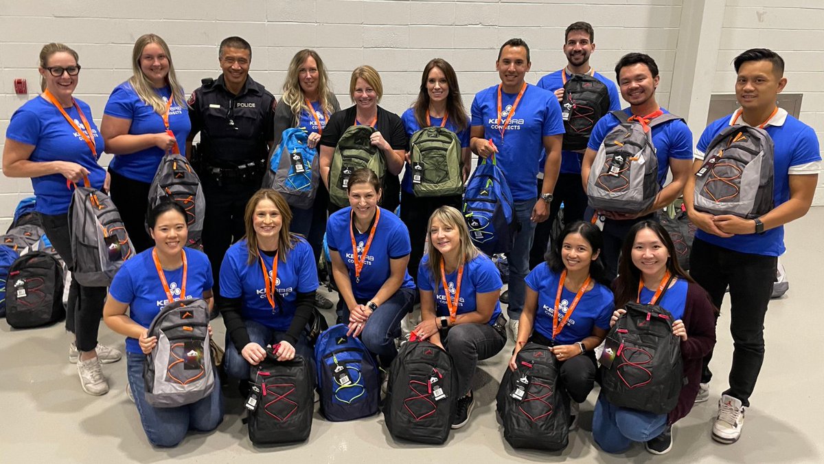 KeyeraCorp's tweet photo. We were proud to support the @CPFYYC’s
POHKAISKSINIMAATSTSOH’TAKSIST Backpack Program again this year. Thank you to our awesome volunteers for organizing and assembling backpacks for youth in
need in the Calgary area. #KeyeraConnects #IndigenousReconciliation #BuildingCommunity https://t.co/KR0AJHnZjd