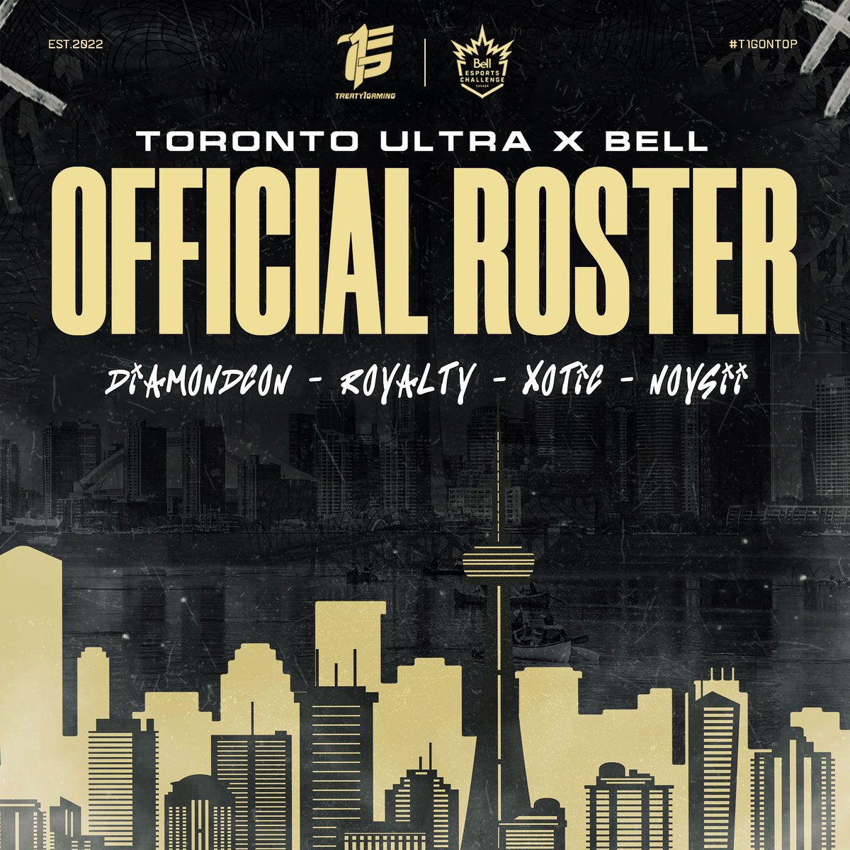 T1Gesports's tweet photo. It’s almost time!🤫😈We just wanted to wish the roster representing T1G this weekend, safe travels to the event! As well as the other teams! Big day tomorrow &amp; we can’t wait!‼️🚨😈. 

•@Diamondcon_
•@SaugaRoyalty
•@Xotic16
•@Noysii

#T1GonTop | #OurTime https://t.co/Z2wmO8dj3r