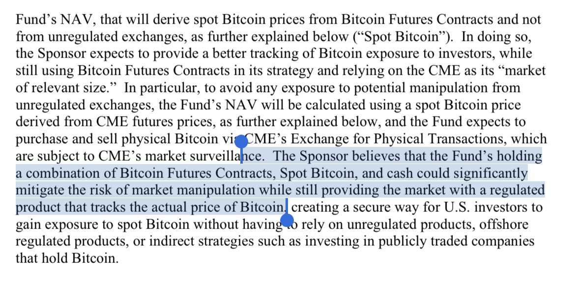 JSeyff's tweet photo. UPDATE: We have another entrant into the spot #bitcoin ETF race. @hashdex has filed to be able to hold spot bitcoin in their bitcoin futures ETF — $DEFI https://t.co/zH0noPFw4l