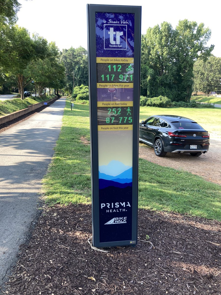BikeWalkGVL's tweet photo. Have you noticed the difference in % of people on bikes compared to people on foot in TR compared to GVL?  57% on bikes in TR year to date but the majority is on foot in GVL.
We believe the high foot traffic from Unity Park to the @swamprabbitcafe accounts for this! https://t.co/JmX3bb8xke