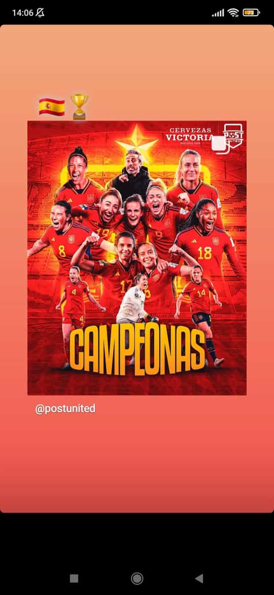Con lo que nos ha costado jugar al fútbol, logramos un mundial y el protagonismo se lo lleva otro por conductas indeseables y al final de lo q menos se habla es de las campeonas del mundo.
En serio? Nos hemos vuelto loc@s. Al final te da que pensar y parece q aquí no nos quieren