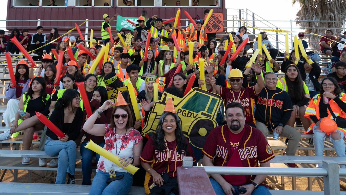 PGDV and Pep rally Clubs support our first football game.  Lots of positive energy.  We won our first home game!  Love being a Raider!  #suhsd #soh