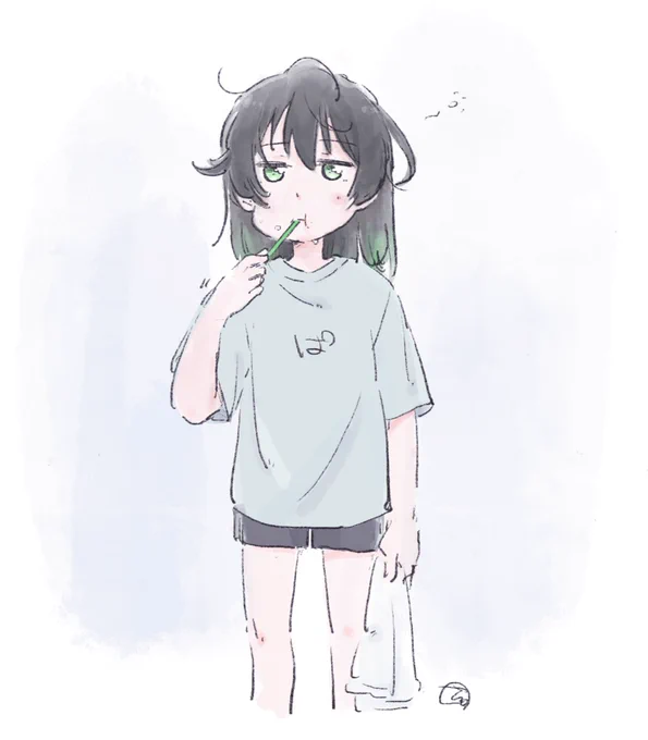 まだ半分寝ている高咲侑