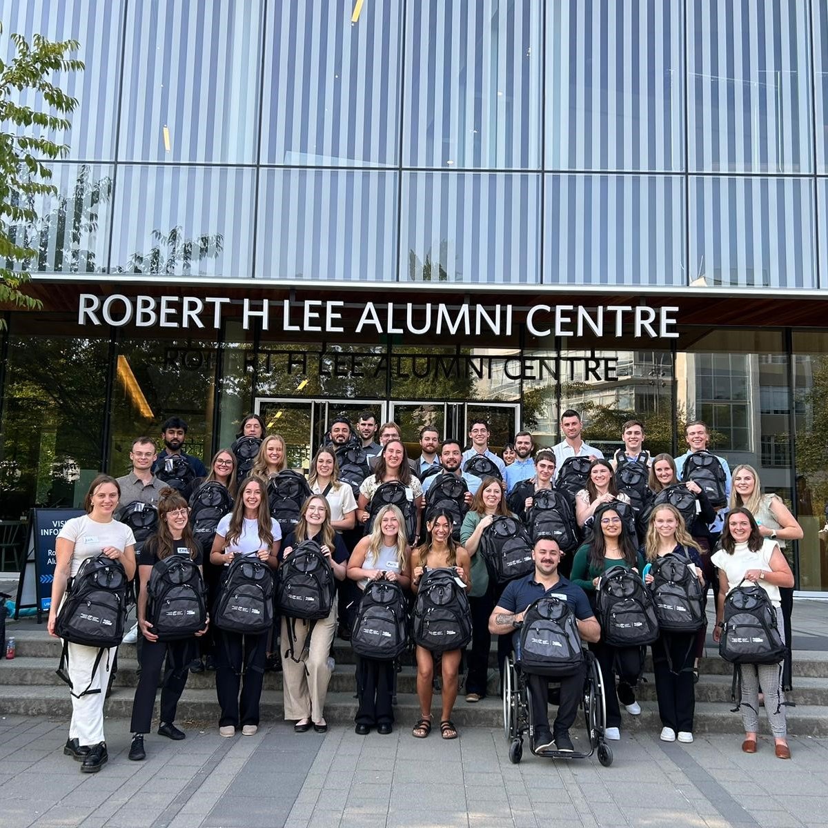 UBCNMP_unbc's tweet photo. It's been a whirlwind week for our new Year 1 class @UBCMedicine in Vancouver - meeting new classmates, participating in orientation and picking up their backpacks from @DoctorsofBC. Next, the Class of 2027 arrives at our UNBC campus on Monday!  #DoctorsofTomorrow #MyCMABackpack https://t.co/X0vszF29Dk