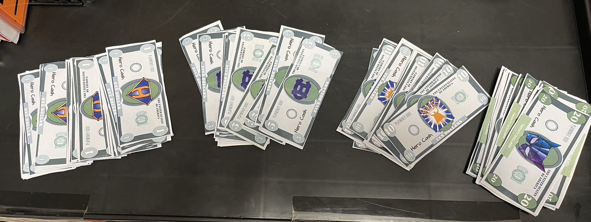 LisaMHeaton's tweet photo. Today was our first shopping experience with our Hero cash we have been earning doing classroom and building jobs! Kids are using their own debit cards to +/- 💵 from their bank account to buy their items! Fun had by all! @DrLindaWatkins @CHCPrinc_Renaud @WayneTwpSuper https://t.co/YuRmfwpdOi