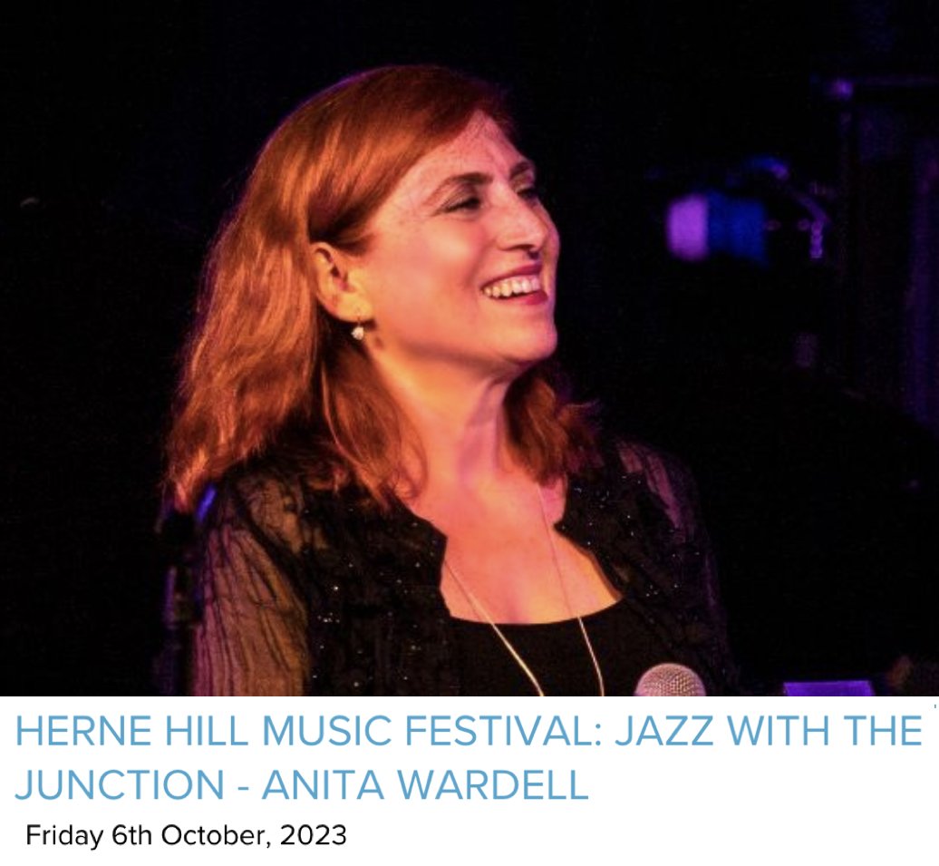 Our first festival event, curated by Jazz With the Junction in @TheHalfMoonPub on 6th October, features #AnitaWardell @Wardelly, BBC Best of Jazz award winner in 2006. She replaces @NelBegley. hernehillfestival.org/programme/2023…