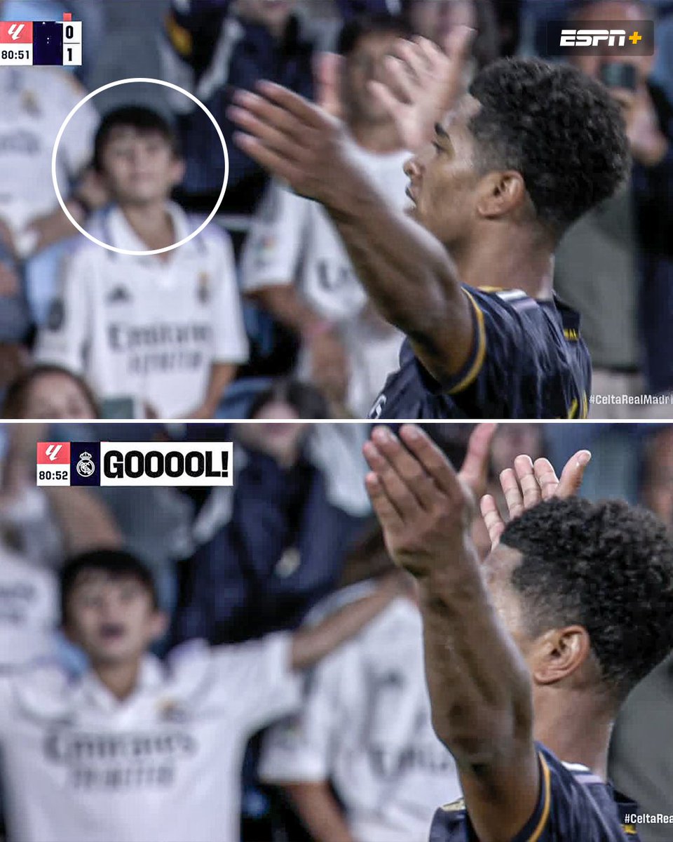 MerengueMaria1's tweet photo. El niño imitando el gesto de Bellingham, así se forjan las leyendas🤍 https://t.co/AKUXXHhebF