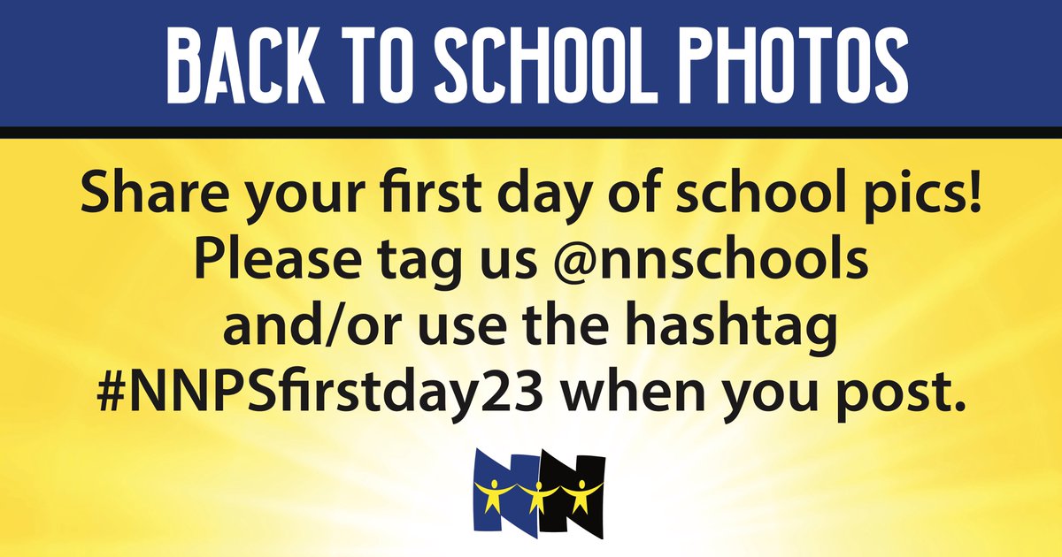 The first day of school is Monday, August 28 and we would love to see your first day photos! Please tag us or use the hashtag below or send us an email at com.rel@nn.k12.va.us with the subject line "Back to School 2023.” #NNPSfirstday23 #backtoschoolva