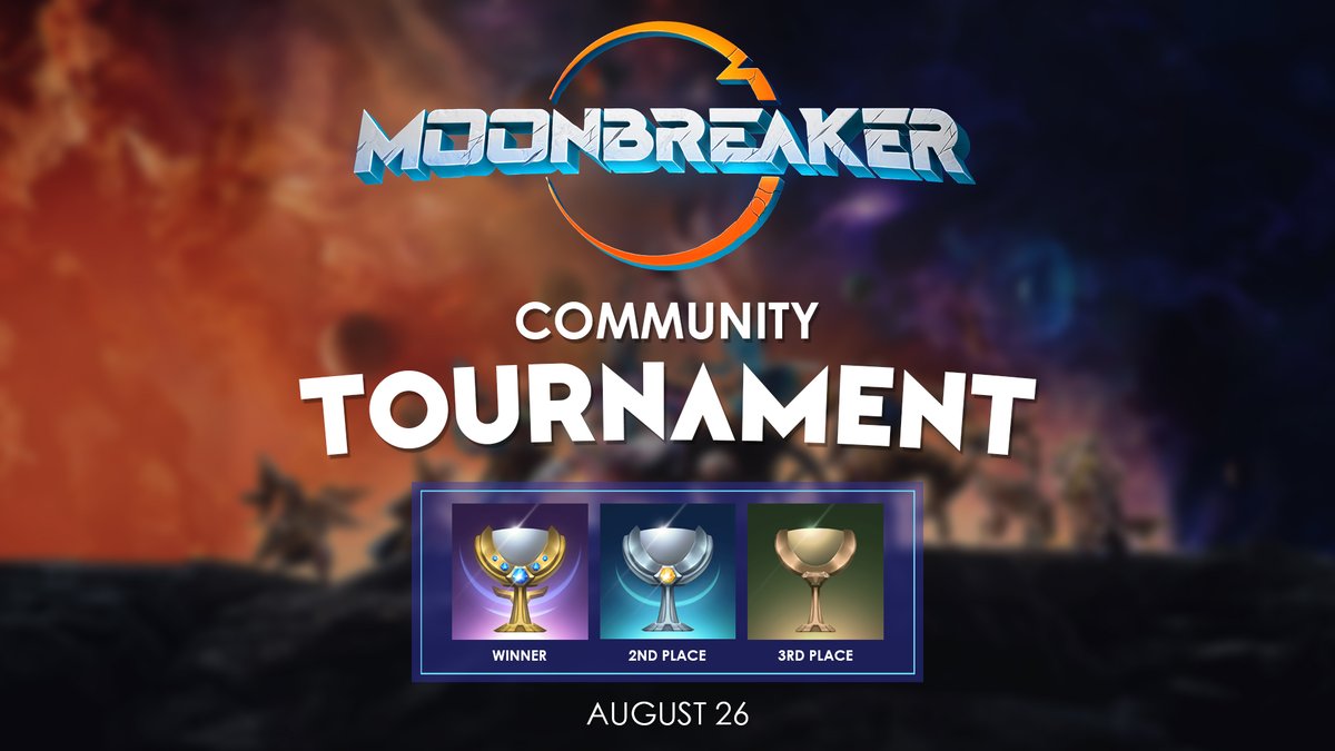 Choose your best Roster, because the Moonbreaker community is hosting another tournament tomorrow, Aug. 26 🏆 Open to all skill levels! With more profile icons available to win! Sign up in the 'tournament-chat' channel on our Official Discord ➡️ discord.gg/moonbreaker