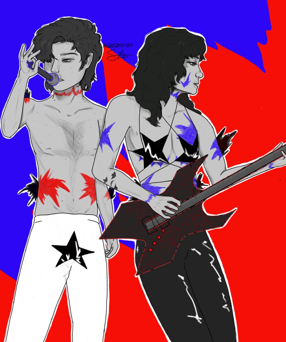 woosansrrain's tweet photo. heard we were doing something 

#EDDIEMUNSON #steveharrington #steddiefanart #steddie https://t.co/cf99XZqXjX