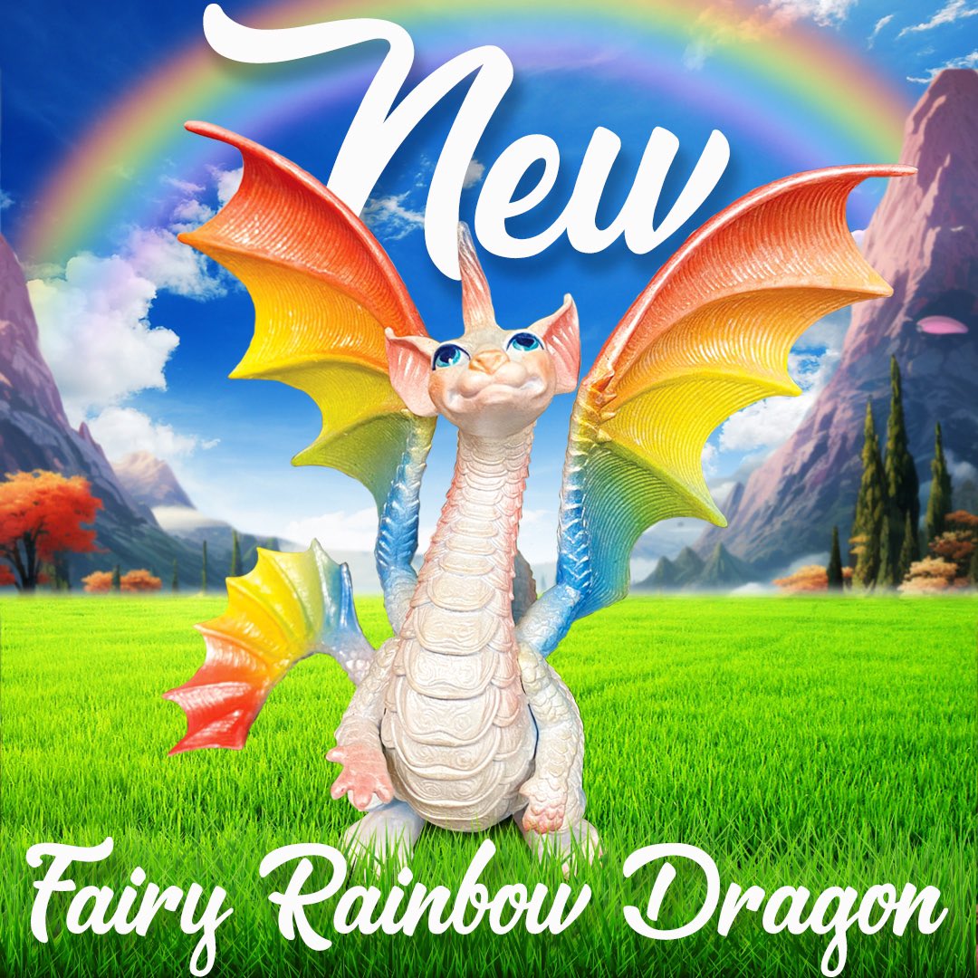 SafariLtd's tweet photo. 🌈This Fairy Rainbow Dragon will add a splash of color to playtime or brighten up your collection! 

🌈Stay tuned for a product page and more info. in the upcoming months. 

#safariltd #safariltd2023 #rainbowdragon #dragontoy #dragoncollection https://t.co/GCQWMhJFwc