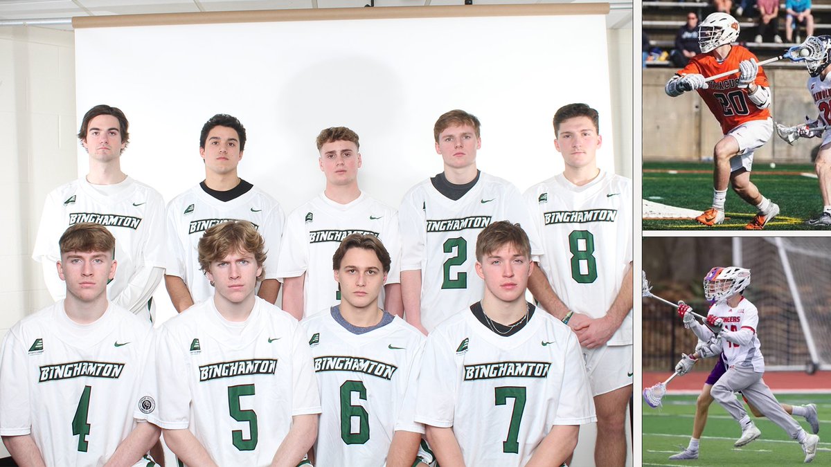 BinghamtonMLAX's tweet photo. A lot of new faces on the team this year! And there is a lot to learn about each one of them.

Click on the link to learn more about our newcomers 🥍 https://t.co/7JOBZMpNl8 https://t.co/WMJtOh7DzN