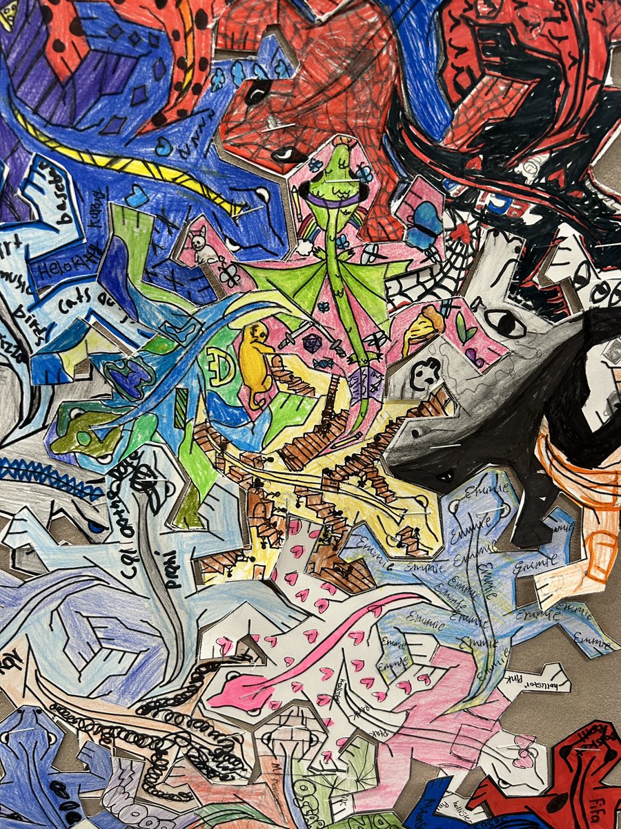 Abigail Esparza (@esparzarteacher) on Twitter photo “Lizard Links” inspired by MC Escher’s tessellated art. Perfect for CD Fulkes Lizards!! <a href="/CDFulkes_MS/">CD Fulkes Middle School</a> <a href="/RoundRockISD/">Round Rock ISD</a> <a href="/rrisdart/">Round Rock ISD Art</a> <a href="/rrisdfinearts/">Round Rock ISD Fine Arts</a> #MCEscher “Lizard Links” inspired by MC Escher’s tessellated art. Perfect for CD Fulkes Lizards!! <a href="/CDFulkes_MS/">CD Fulkes Middle School</a> <a href="/RoundRockISD/">Round Rock ISD</a> <a href="/rrisdart/">Round Rock ISD Art</a> <a href="/rrisdfinearts/">Round Rock ISD Fine Arts</a> #MCEscher