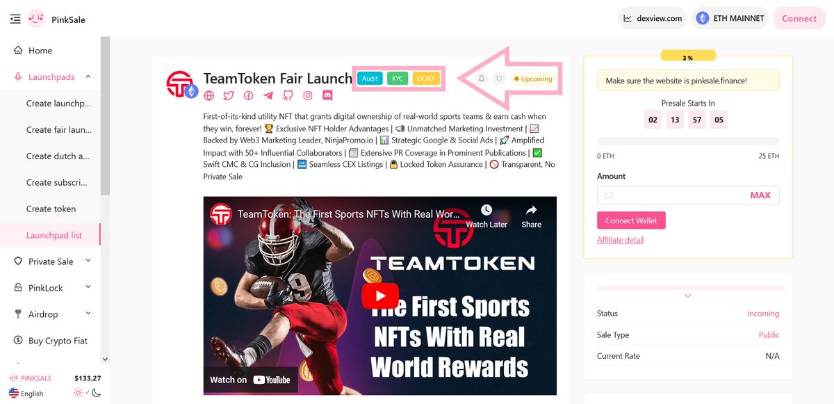 pinkecosystem's tweet photo. From all of us here at #Pinksale, we'd like to extend a warm welcome to the TeamToken team.

👌Pinksale continues to dominate the #DeFi #Launchpad industry because we listen to what you, our community wants.

🚀 Check them out below: 

https://t.co/yXBRdCPCRa

#ETH #BNB #BTC https://t.co/Jgu8kdW8M1
