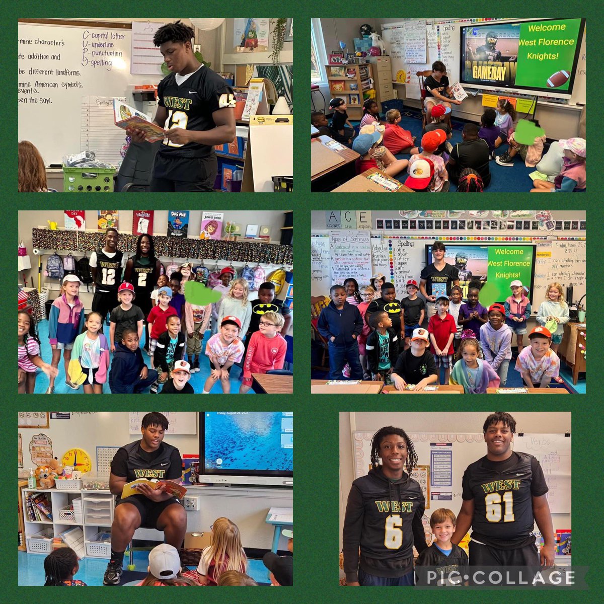 BriggsElem's tweet photo. We loved having the Knights this morning helping in car line and reading to our Bulldogs! https://t.co/6qo9CfdH8b