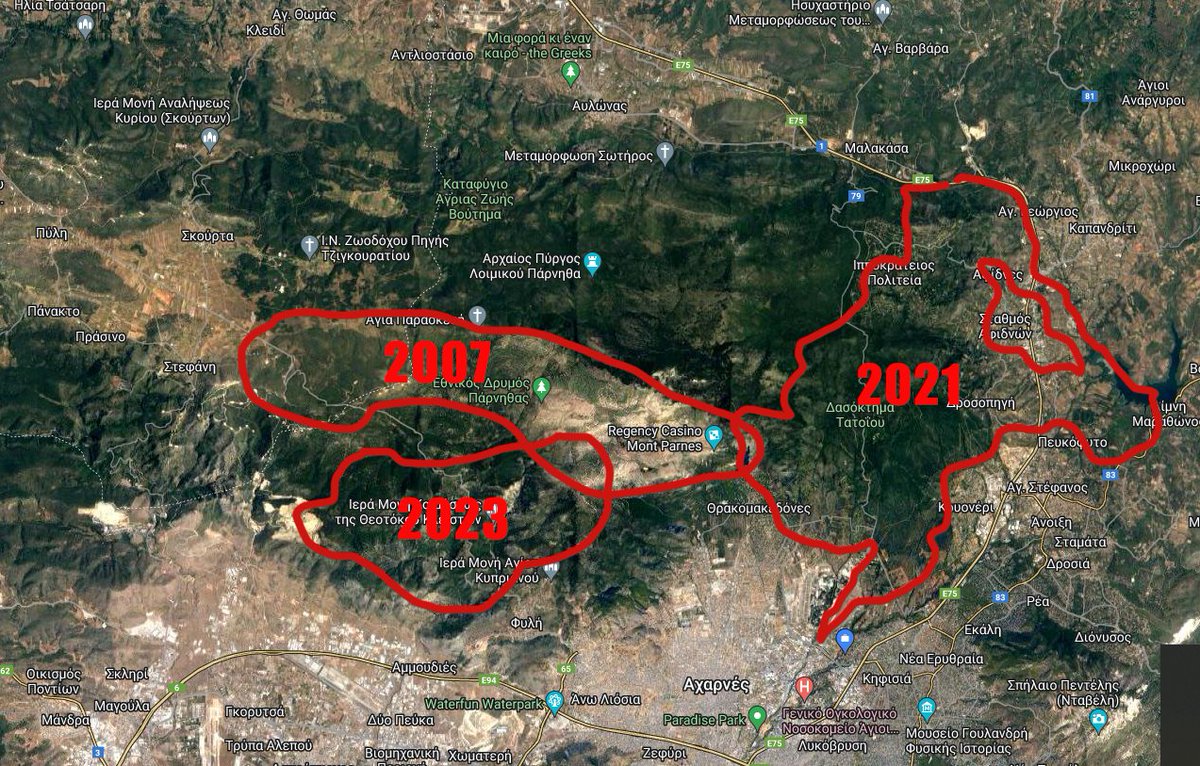bolltzmann's tweet photo. Και αυτο είναι ότι έχει απομείνει από την Πάρνηθα, μετά από τρεις φωτιές, 2007, 2021, 2023. Μπάσταρδοι, γαμώ τα σπίτια και τα όλα σας! https://t.co/RkhP7AbECd