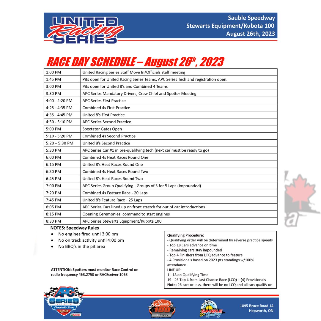 Sauble Speedway tweet media