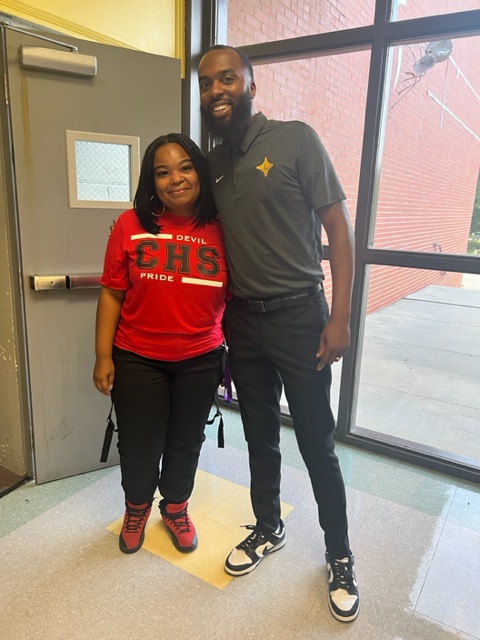 SandersMiddle55's tweet photo. Today is the big day! Who will win? Your Laurens Raiders or Clinton Red Devils? See you all at KC Hanna Stadium at 8:00 pm! As you can see, we are a school divided for our staff tailgate party! #SandersPRIDE https://t.co/Hch9ulcDgT