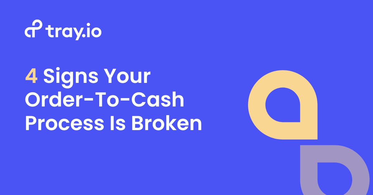 tray's tweet image. When finance teams risk non-compliance and potential data breaches, that not only leads to financial penalties but also damages brand reputation. 

If you&apos;re there—that&apos;s a sign your #OrderToCash process is broken. 
▶ bit.ly/3CvrjuN #O2C