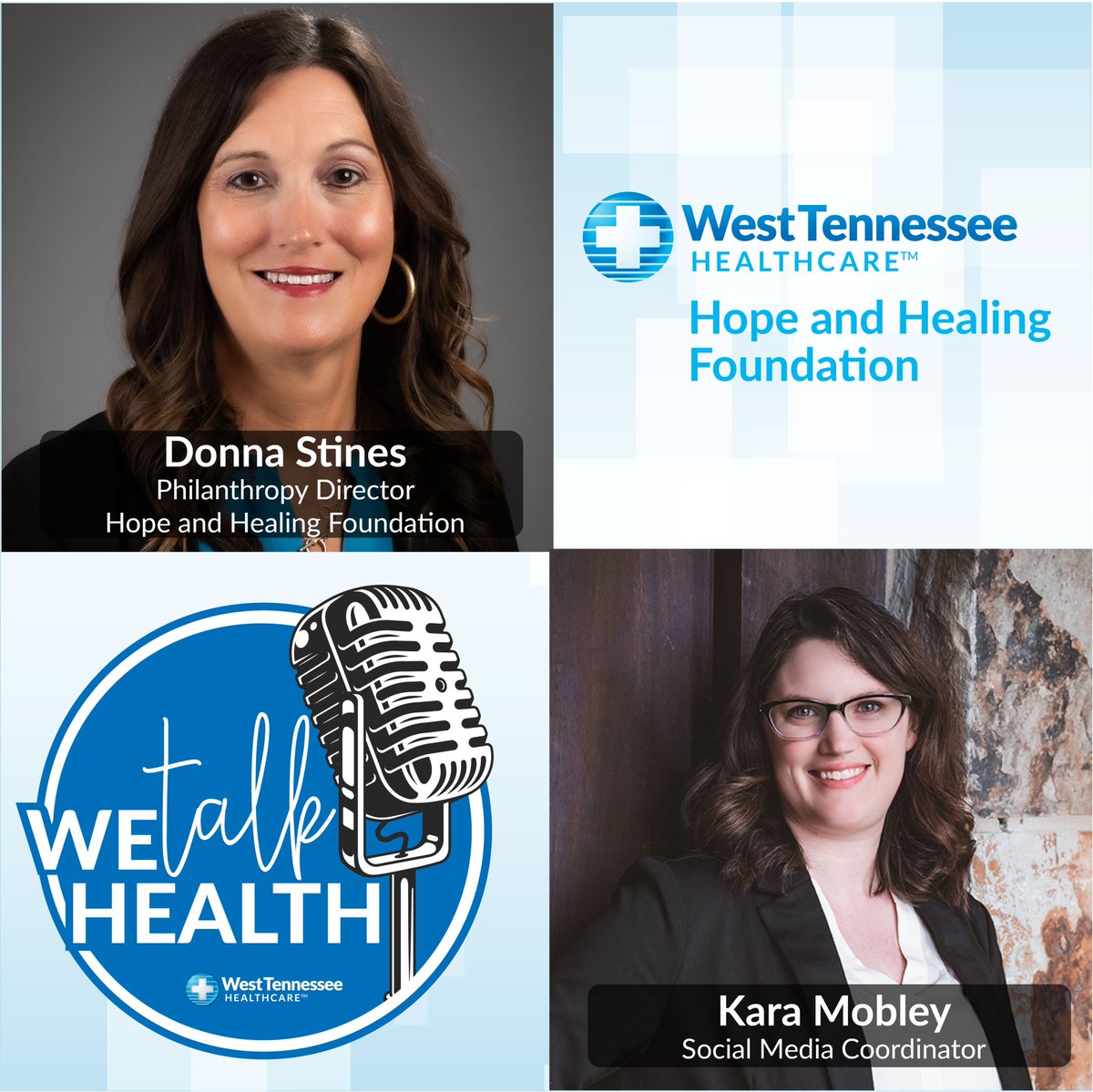 WTHealthcare's tweet photo. Check out today's latest #WeTalkHealthpodcast on the Hope and Healing Foundation with Donna Stines, Philanthropy Director

https://t.co/GKkLcoREGQ https://t.co/IXuulWyq1i
