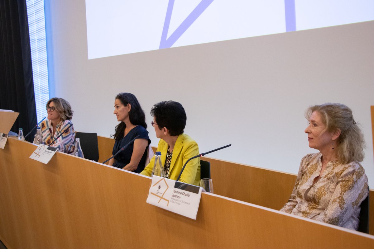 USI_MEM's tweet photo. We had the honour to meet the Ambassadors - Emilija Georgieva, Ambassador of Switzerland to Jordan and Iraq, Yasmine Chatila Zwahlen, Ambassador of Switzerland to Saudi Arabia @SwissEmbassyKSA and Yvonne Baumann, Ambassador of Switzerland to Egypt, during the #MEM2023. https://t.co/3zXwyUd4LO